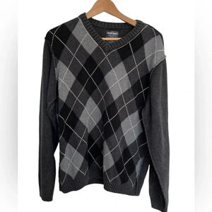 Argyle pattern  Point Zero gray sweater